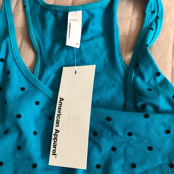 NWT American Apparel Polka Dot Tank Thong Bodysuit - Picture 3 of 4